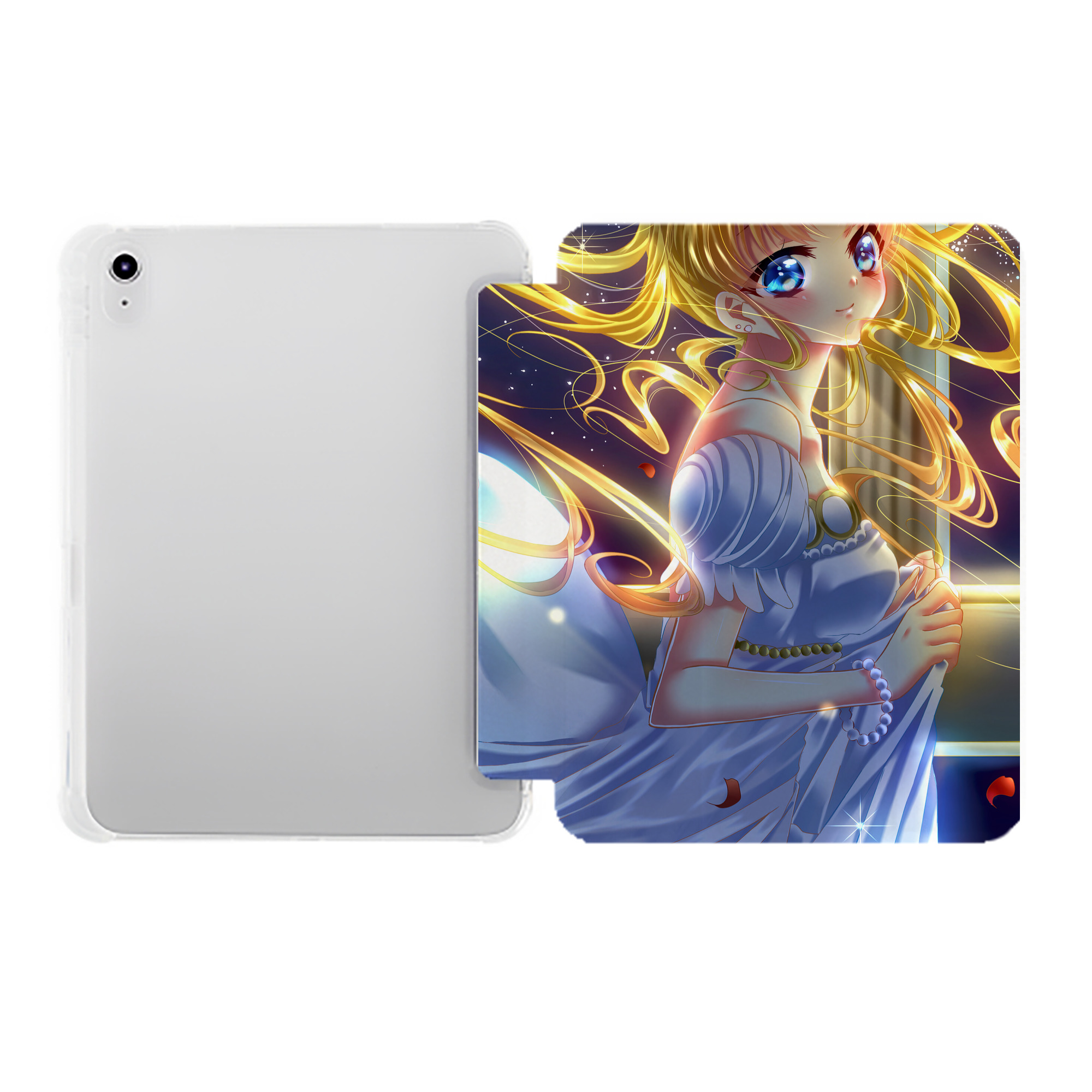 （画像用） 美少女戦士セーラームーン Sailor Moon IPad ケース ペン収納付き 三つ折りスタンド PUレザー×シリコン 対応機種9.5/10.5/10.9インチ